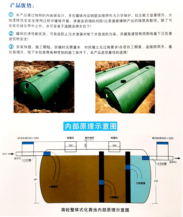 洛南玻璃钢化粪池